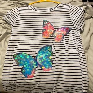 cute tee shirt size (14-16) children butterfly printed